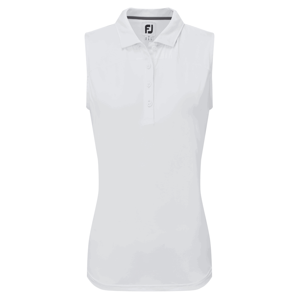 FootJoy Mesh Back Sleeveless Lisle Ladies Golf Polo Shirt