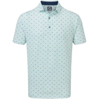 FootJoy Pine Cliffs Flying Wasp Print Lisle Golf Polo Shirt