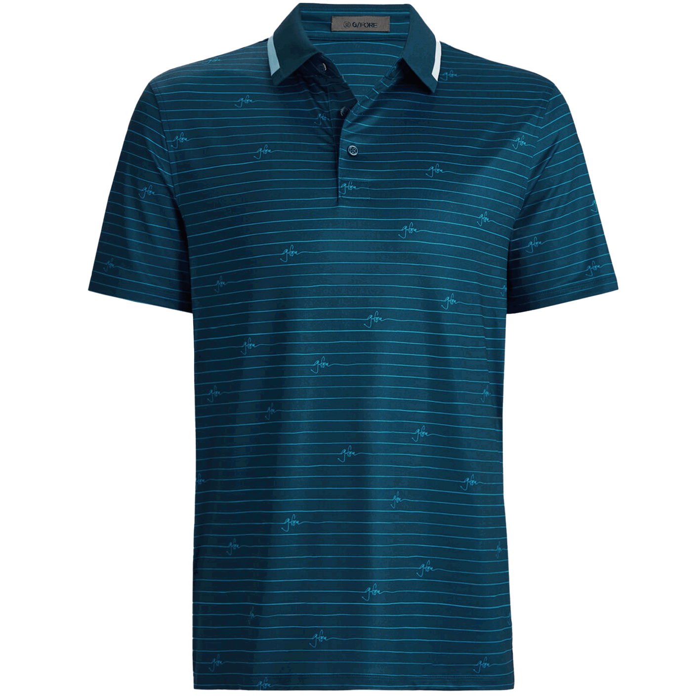 G/FORE Script Stripe Tech Golf Polo Shirt