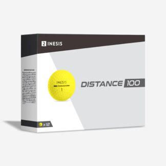 Golf Balls X12 - Inesis Distance 100 Yellow