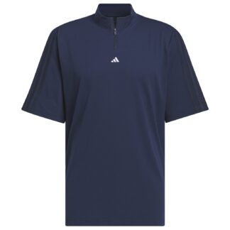 adidas TK Pique Mock Neck Golf Polo Shirt